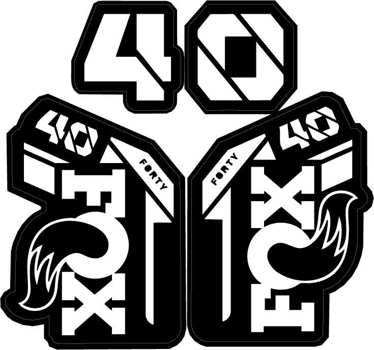 Fox 40 fork decal